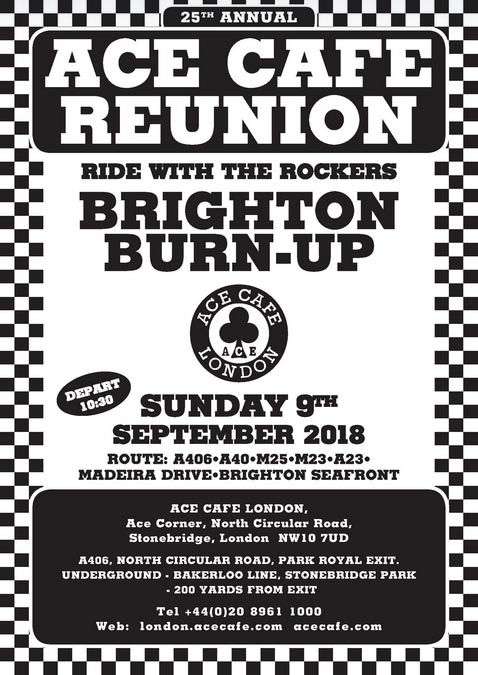 Ace Cafe Brighton Burn-up Sunday 9th September 2018