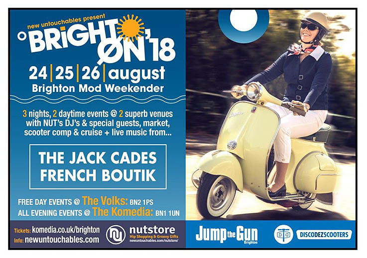 Brighton Mod Weekender 24th, 25th and 26th August 2018
